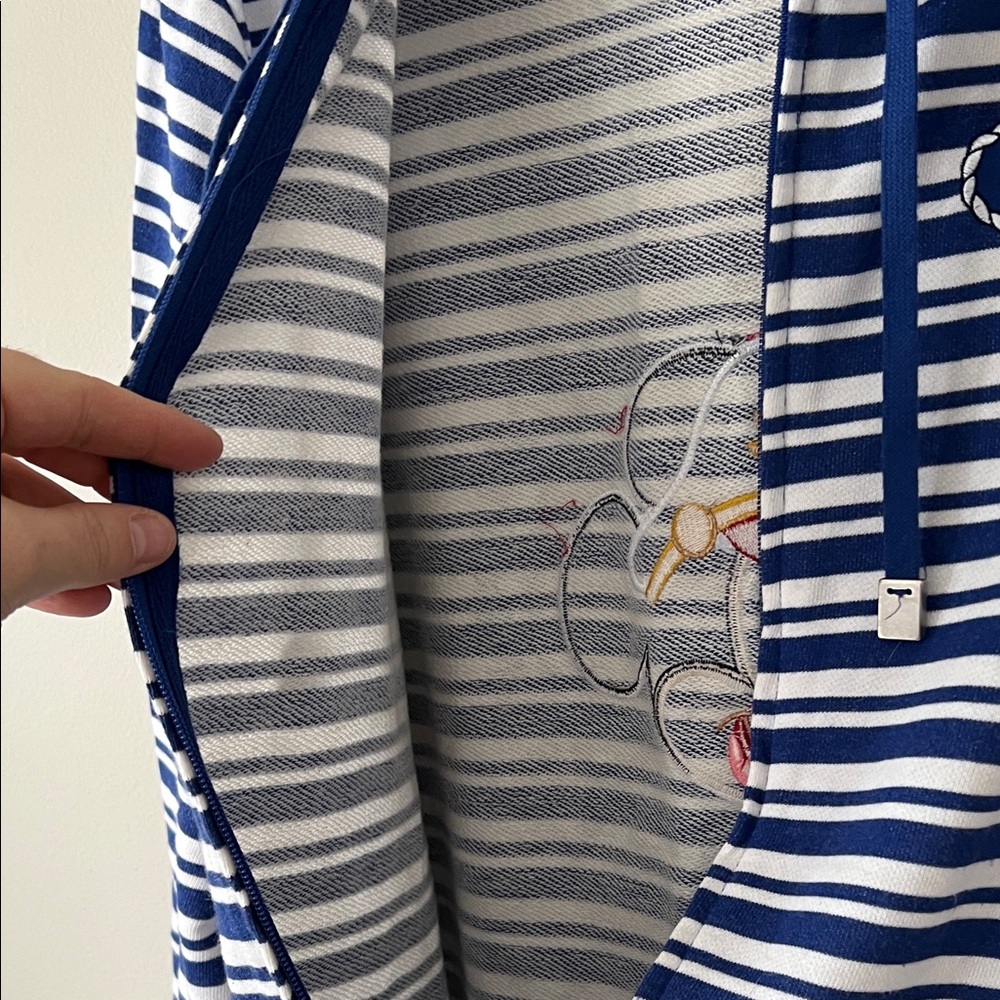 Disney Cruise Line Exclusive Navy and White Striped Zip Sweatshirt - Picture 9 of 9